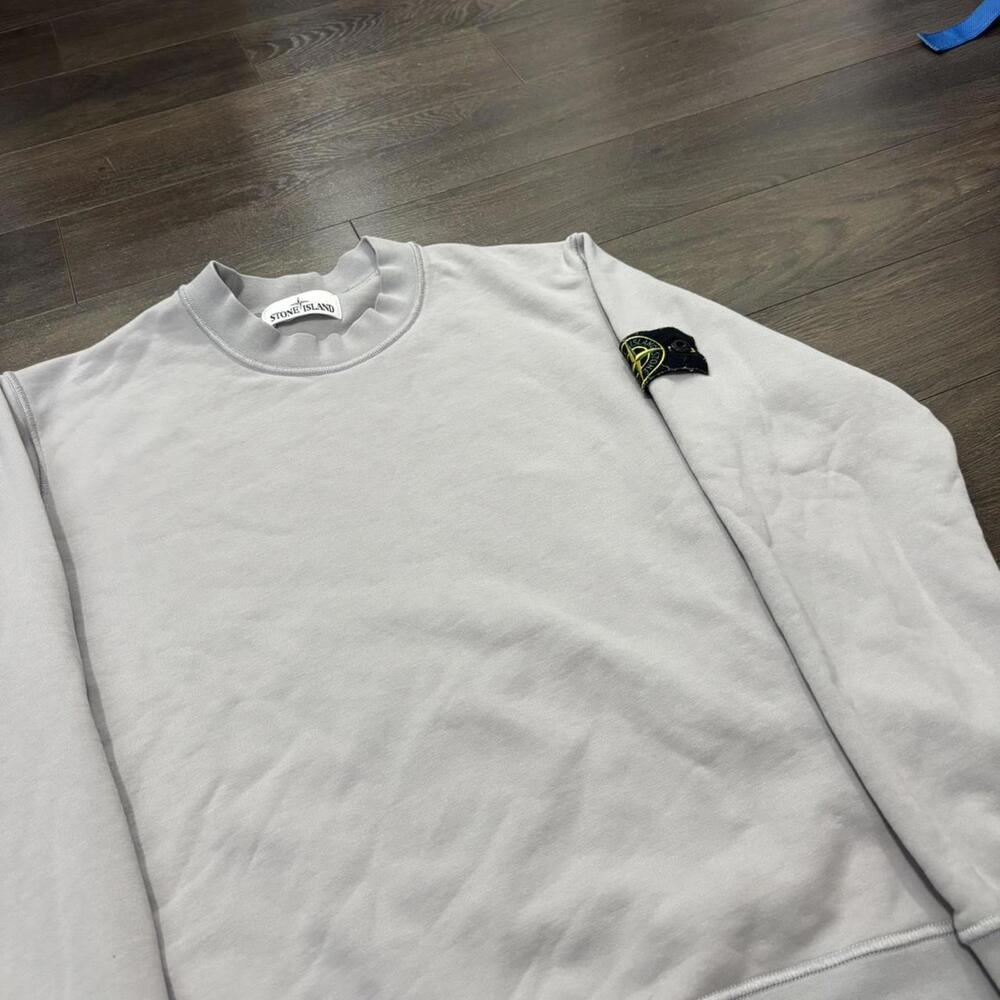 Stone Island Gray Crew Neck Sweatshirt - Picture 3 of 12
